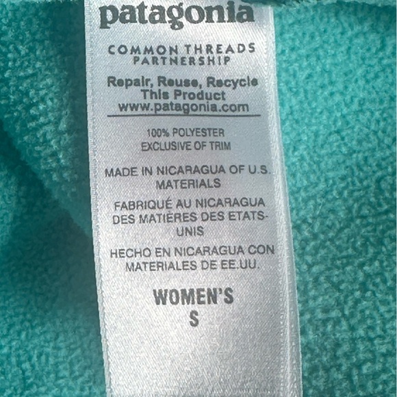 Patagonia Synchilla “Snap T Fleece Pullover” In Howling Turqoise Size Small EUC! - Picture 10 of 10